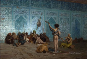 El encantador de serpientes Orientalismo árabe griego Jean Leon Gerome Pinturas al óleo